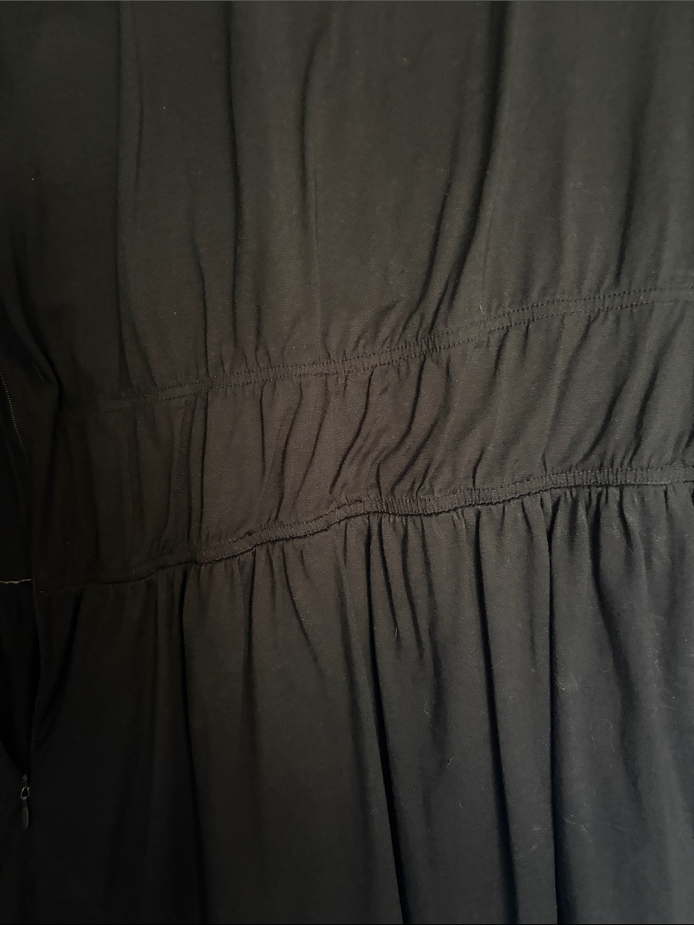 Magaschoni Black Scoop Neck Top with Metallic Embellished Waist - Picture 5 of 8